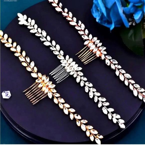 Luxury Bridal Crystal Hair Piece Comb - Picture 4 of 10